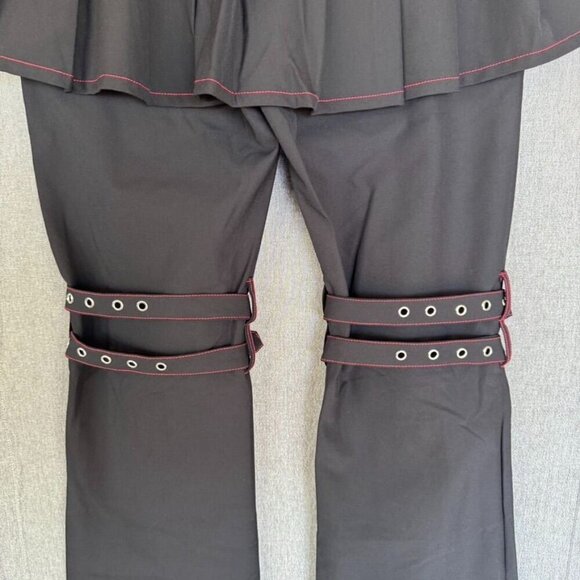 Current Mood Creating Chaos Strappy Black Stretch Skirt Overlay Pants Size XL - Picture 10 of 16